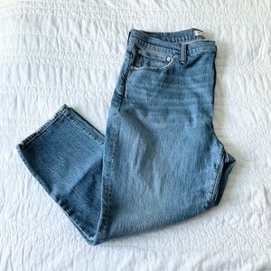 Madewell high rise slim crop boy jean in Lavern wash